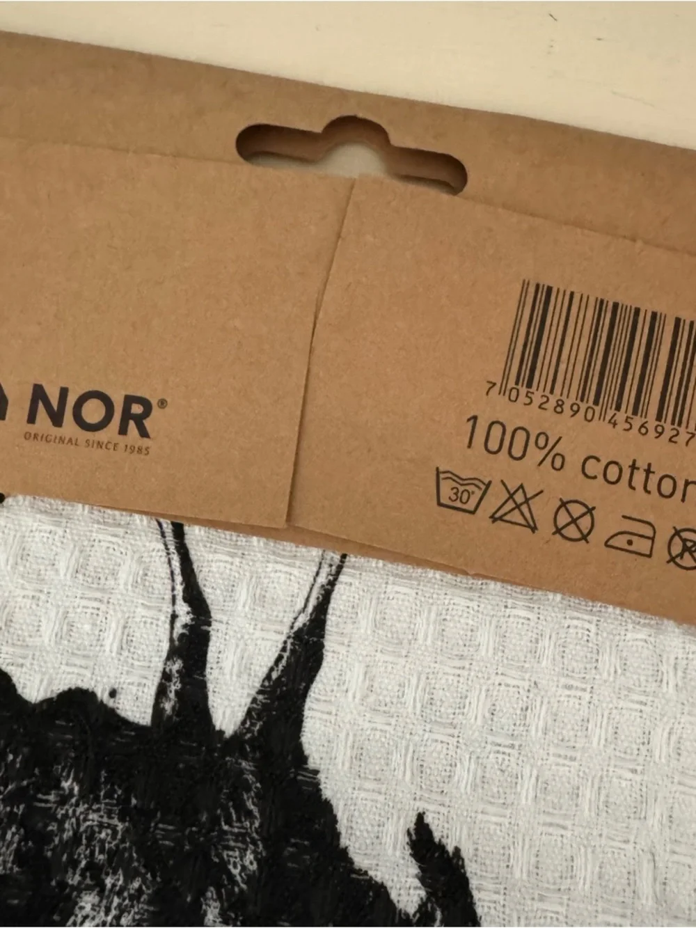 Way Nor Norway Souvenir Kitchen Towel NWT - 100% Cotton Waffle Weave